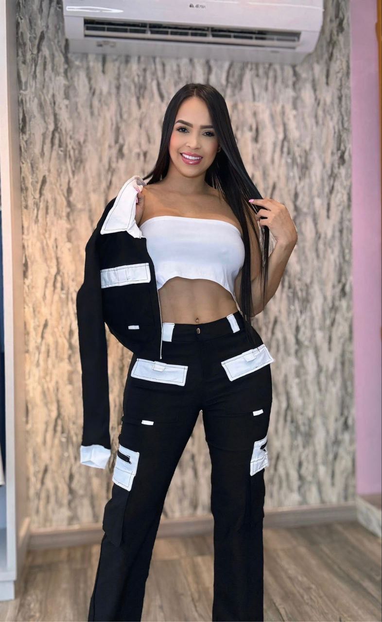 Conjunto Deportivo Mujer Olivia – 3 Piezas con Chaleco, Top y Pantalón