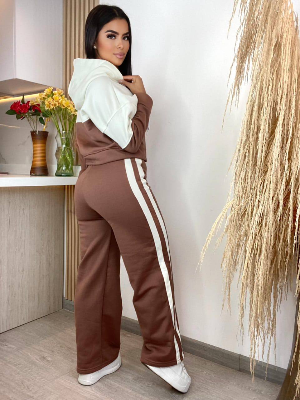 Conjunto Sudadera Mujer Oversize – Ideal para Invierno, Suave y Cómodo