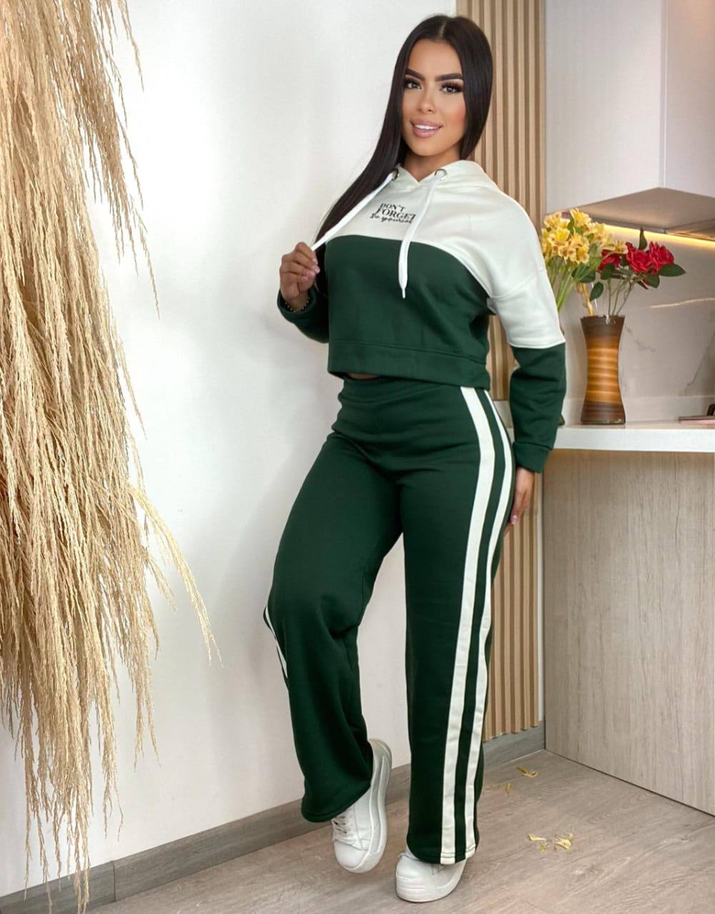 Conjunto Sudadera Mujer Oversize – Ideal para Invierno, Suave y Cómodo
